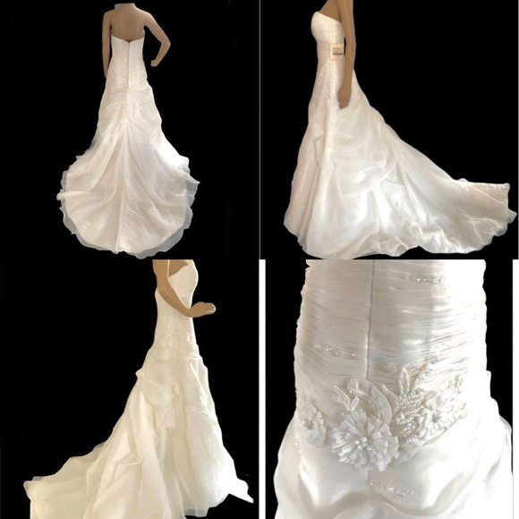 Pronovias Wedding Gown Sz 10 NEW UNALTERED - Picture 2 of 3